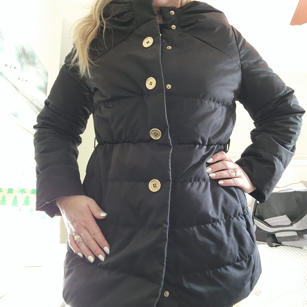Kate Spade womens down filled black puffer coat size large - Picture 8 of 16